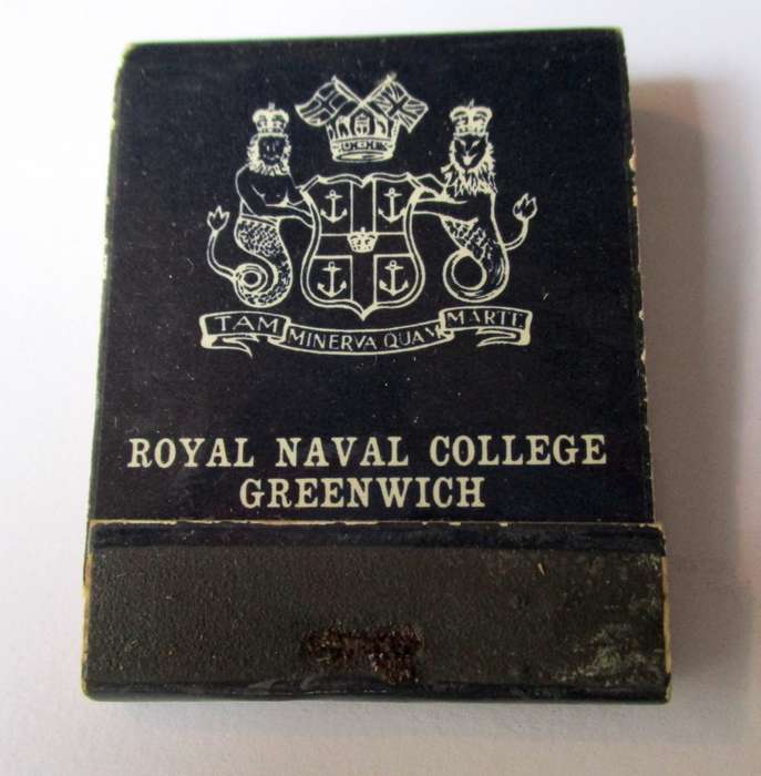 Vintage Matchbook / matches -- Royal Naval College, Greenwich, England.