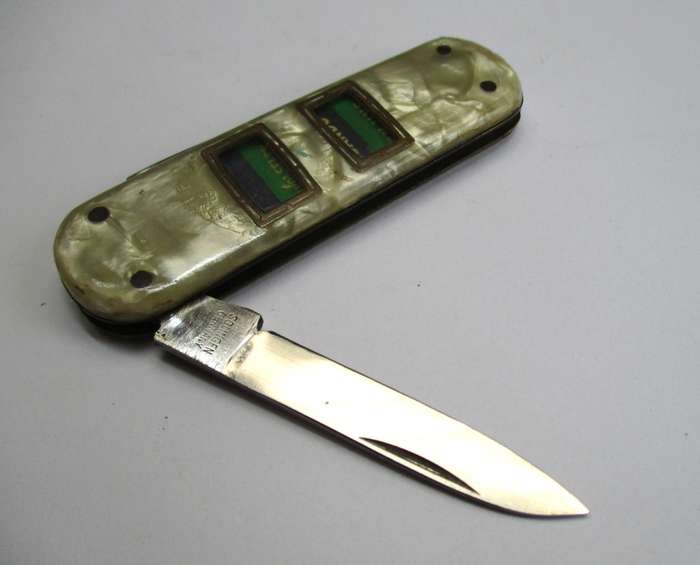 Rare - Unusual vintage folding knife / pocket knife - made in Solingen Germany