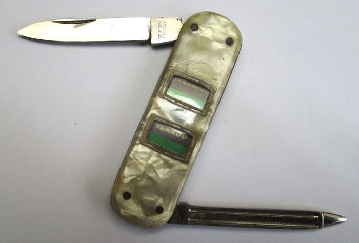 Rare - Unusual vintage folding knife / pocket knife - made in Solingen Germany