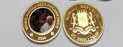 Mandela Meets Pope John Paul II GP Coin
