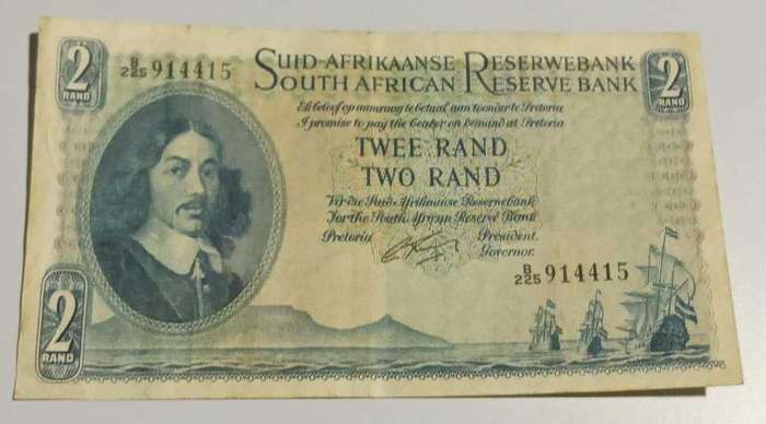 1962 Twee Rand Rissik Afrikaans over English