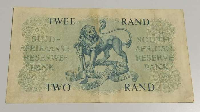 1962 Twee Rand Rissik Afrikaans over English