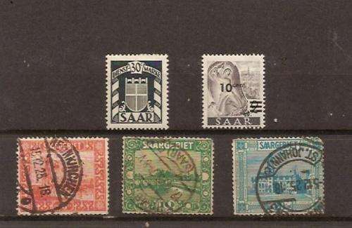 SAARGEBIET STAMPS USED