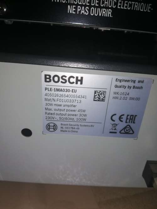 BOSCH PLENA AMPLIFIER & DENON TUNER (TU-1500AE)