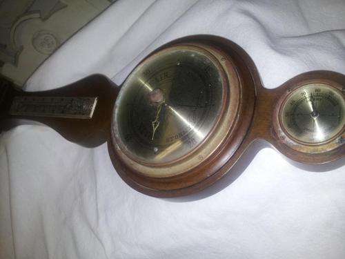 Vintage American SOLID WOOD Barometer- Crazy Wednesday!