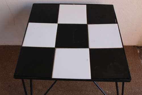 Retro Outdoor Hairpin and Tiled Table