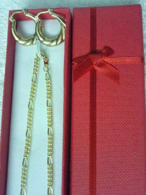 MONACO Jewellery Set - Gold Chain & set of Earings in protective gift box