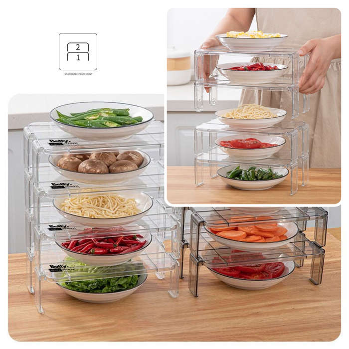Betty`s Home &Beauty - Stackable Refrigerator Shelf Organiser