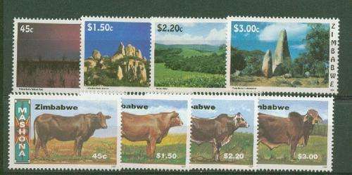 ZIMBABWE- A DIFFICULT LOT OF VERY FINE UMOUNTED MINT SETS