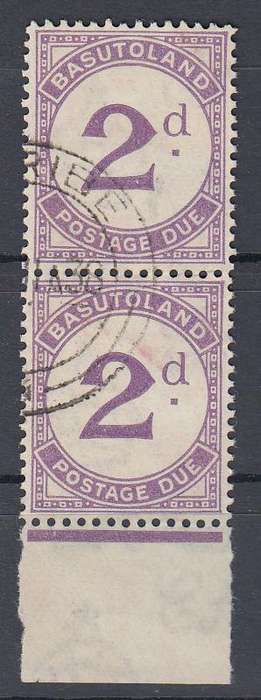 BASUTOLAND-SCARCE 2d POSTAGE DUE PAIR VERY FINE USED  R1100.00