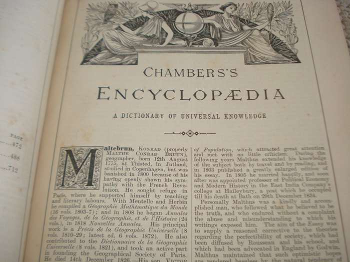1898-RARE VOLUME VII  " CHAMBERS`S ENCYCLOPAEDIA   "  M-P  828 PAGES-I HAVE  OTHER VOLUMES !!!