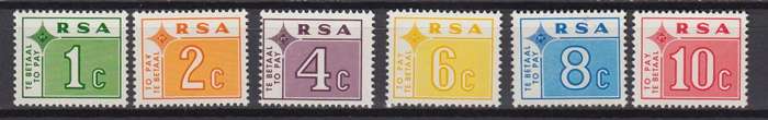 RSA-1972 POSTAGE DUE SET   SUPERB UNMOUNTED MINT