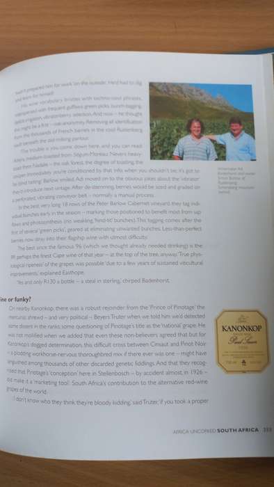 " AFRICA TRAVELS IN EXTREME WINE TERRITORY-UNCORKED " SIGNED BY THE FAMOUSE PLATTERS !!!