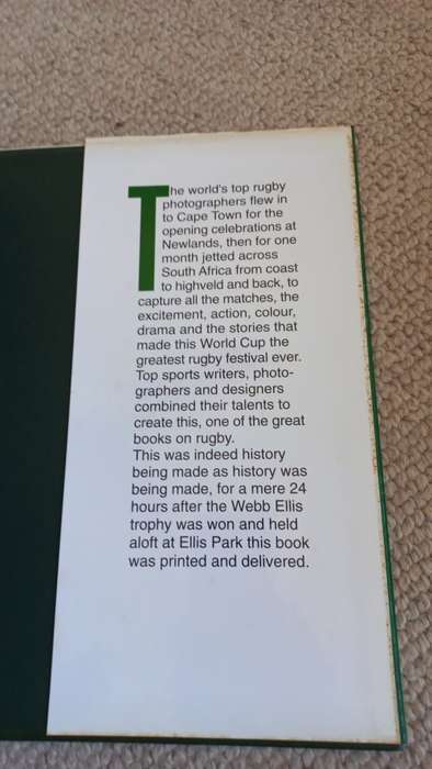 THE BOOK !!! THE STORY OF THE RUGBY WORLD CUP S.A. 1995 !!!! SIGNED COPY SEE BELOW