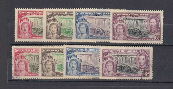 S.RHODESIA-CORONATION SETS VERY FINE MINT AND USED