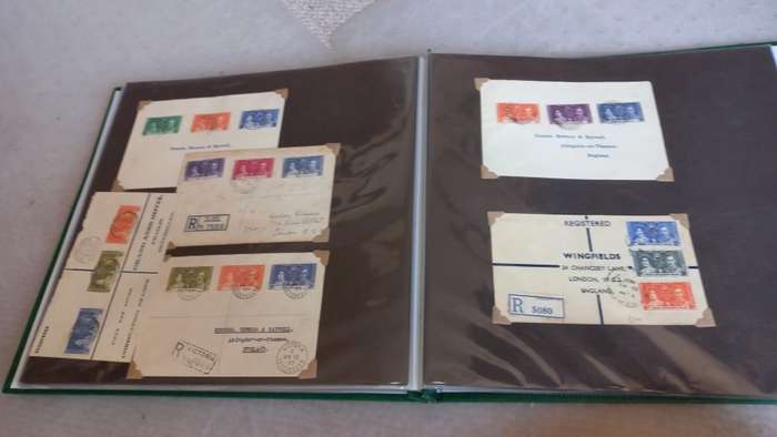 BEAUTIFUL COLLECTION OF 62  KGVI CORONATION COVERS-MOSTLY COMPLETE $$$