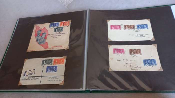 BEAUTIFUL COLLECTION OF 62  KGVI CORONATION COVERS-MOSTLY COMPLETE $$$