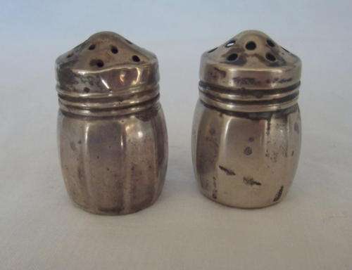 LITTLE STERLING SILVER SALT & PEPPER SHAKERS