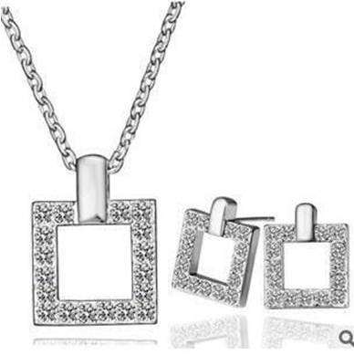 Crystal Necklace with matching earings