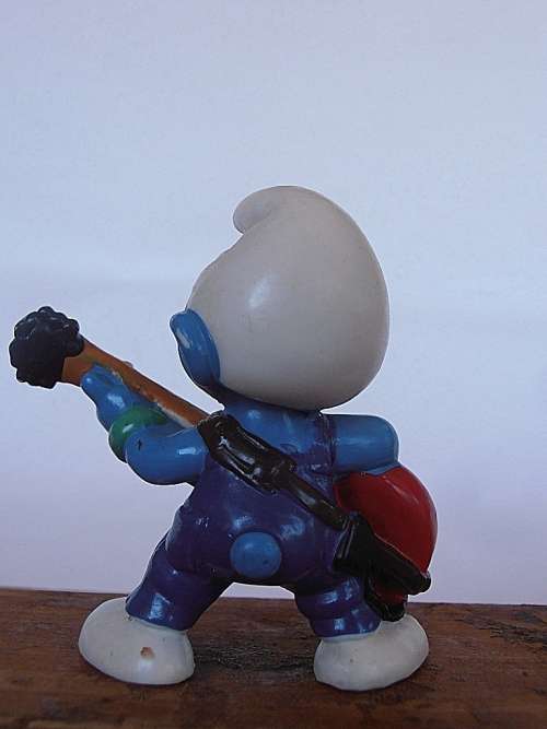 20449 Lead Guitar Smurf, Vintage Smurfs figure, Shipping will only be charged once!