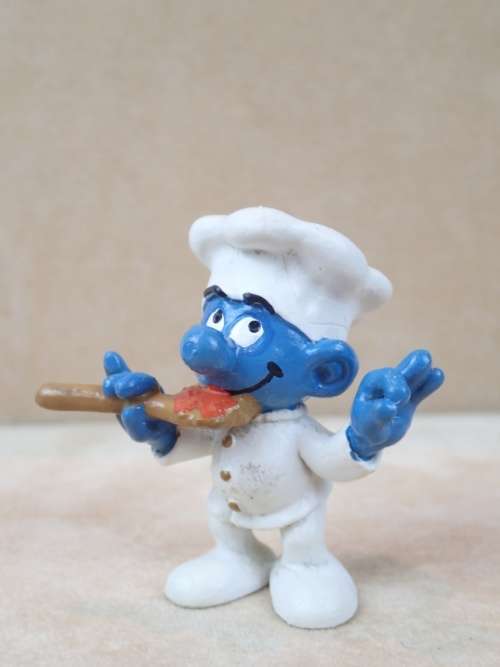 20042 Chef Smurf, vintage Smurfs figure. Shipping will only be charged once!