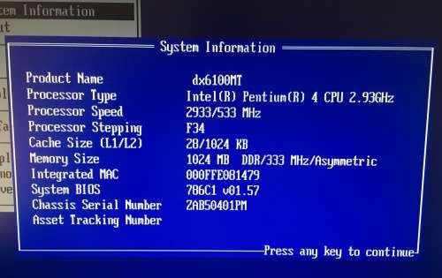 HP Intel Socket 775 Motherboard Plus 2,93GHZ Pentium 4 Processor & 1GB Ram Modules Bargain!