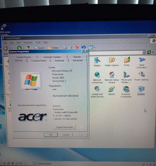 Acer Travelmate 281X Laptop Model MS2132