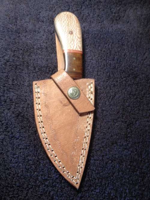 Hand Made Damascus Steel Skinning Knife-NO RESERVE AUCTION !!!