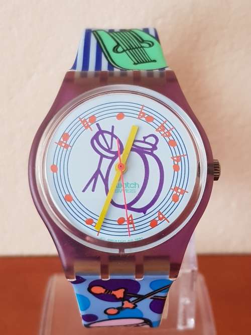 1992 VINTAGE SWATCH WATCH TUBA GV104 MUSICAL INTRUMENT