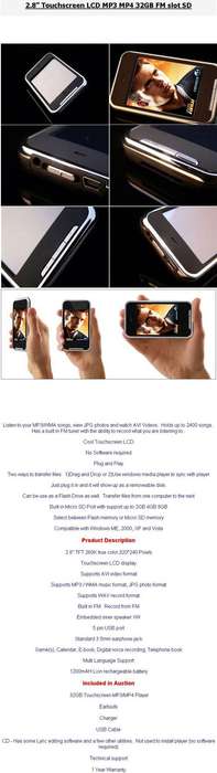 BUY 32gb 16gb 4gb 8gb 2gb 1gb MP3 MP4 ipod games radio media player usb touch screen