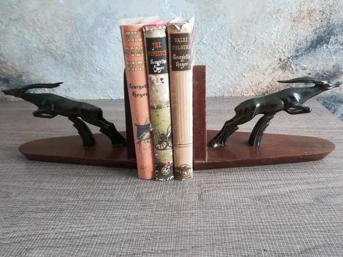 Art Deco Leaping Deer  bookends  1930's  one pair