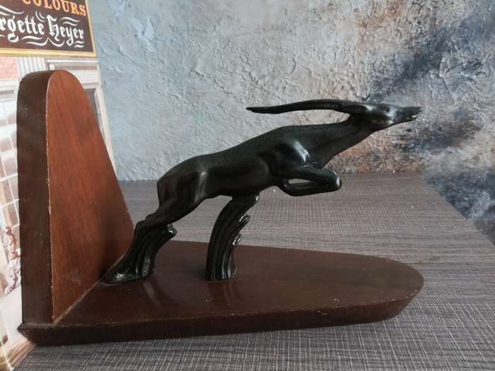 Art Deco Leaping Deer  bookends  1930's  one pair