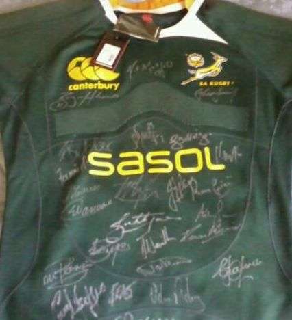Springbok Rugby Jersey Signed