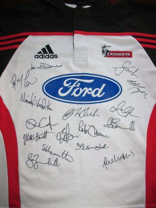 Crusaders Rugby Jersey Signed