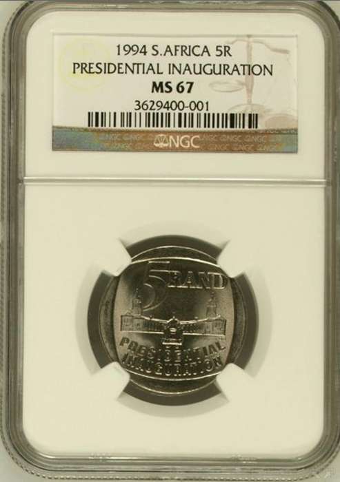 ** BIG WOW - MS67 ** 1994 Presidential Inauguration R5 Coin - NGC Graded - BUILDING IN FRONT !!!