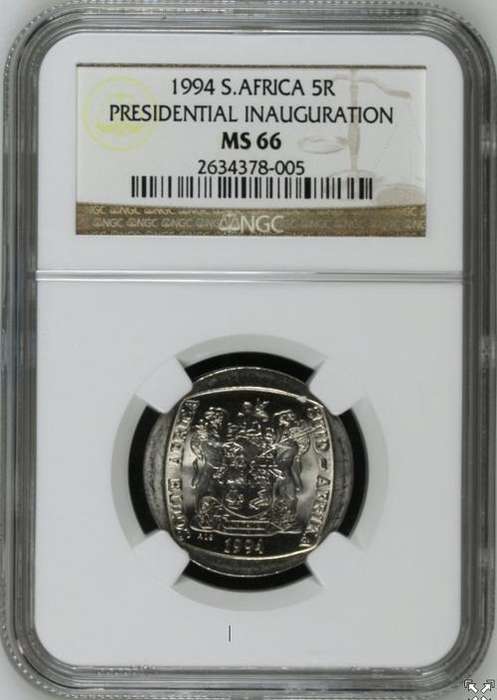 1994 Presidential Inauguration R5 Coin - MS66 NGC Graded - VERY HIGH GRADE !!!