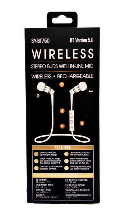 Bluetooth 5.0 Wireless Headphones - BT750 - Gold