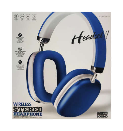 Bluetooth 5.1 Wireless Headphones - BT1632 - Blue