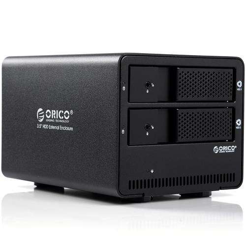 ORICO 9528U3 Aluminum Tool Free 2 bay 3.5" SATA to USB 3.0 External Hard Drive Enclosure Support 2x