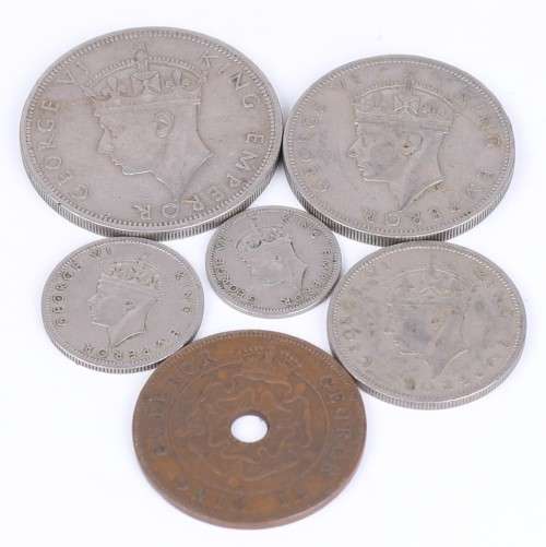 Southern Rhodesian 1947 - Half Crown + 2 Shilling + 1 Shilling + 6 Pence + 3 Pence + 1 Penny