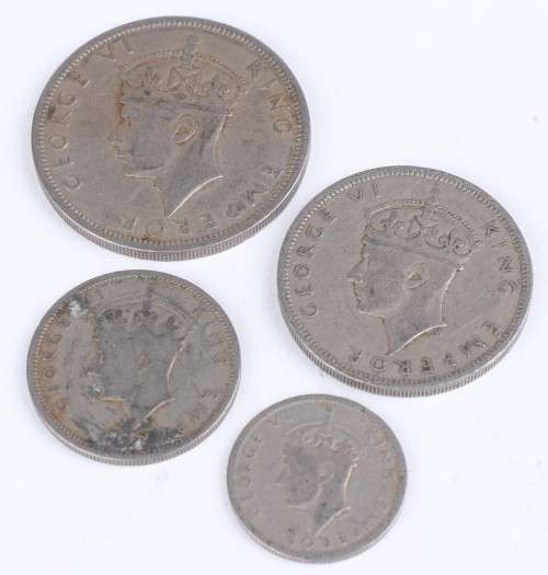 1947 Southern Rhodesian lot (Fine Detail) - Half Crown + 2 Shilling + 1 Shilling + 6 Pence
