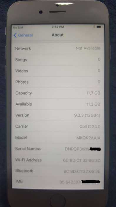 iPhone 6s 16gb Silver - Box - WARRANTY - Free cover