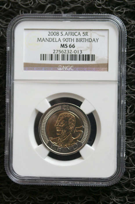 Mandela 2008 Birthday R5 - MS66
