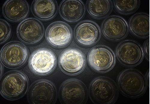 45x ENCAPSULED R5 MANDELA COINS!!! R1, NO RESERVE!!!