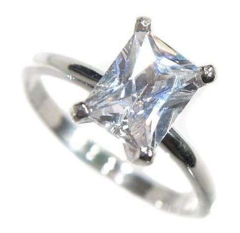 1.28CTW EMERALD CUT STONE CLASSIC SOLITAIRE ENGAGEMENT RING size T1/2