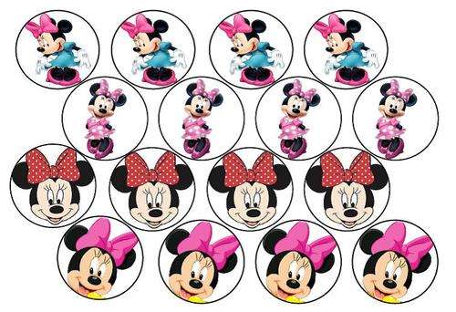 Minnie Mouse Picture Cupcake Toppers