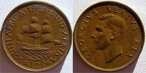 SA Union Half Penny 1951 EF