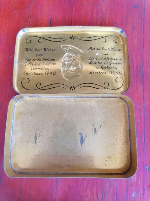 WW2 UDF Smuts tin and paperwork