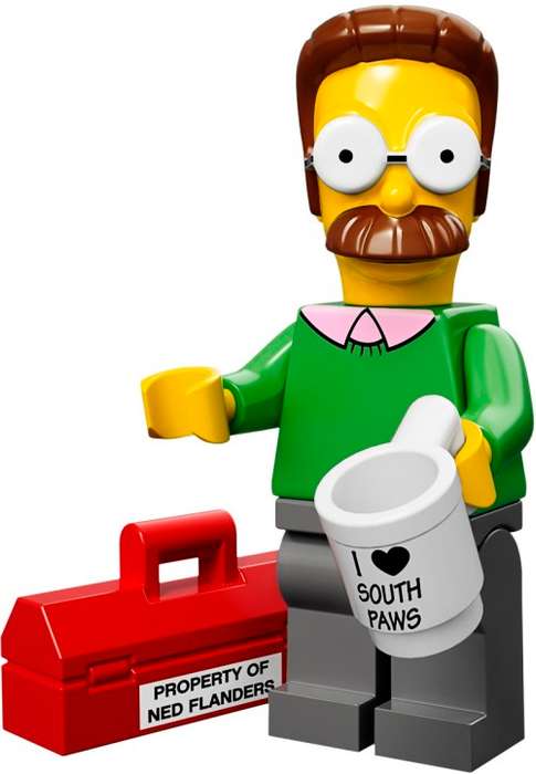 ~ New Lego Simpsons Series 1 Minifigures Ned Flanders ~ Discontinued (71005)