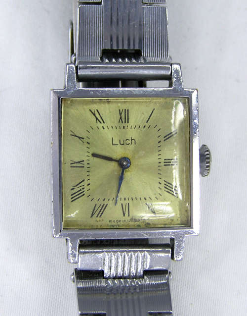 Rare - 1970`s Silver Tone Russian Luch Ladies`s Mechanical Watch